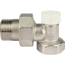 Клапан запорно-балансировочный 3/4", угловой Stout