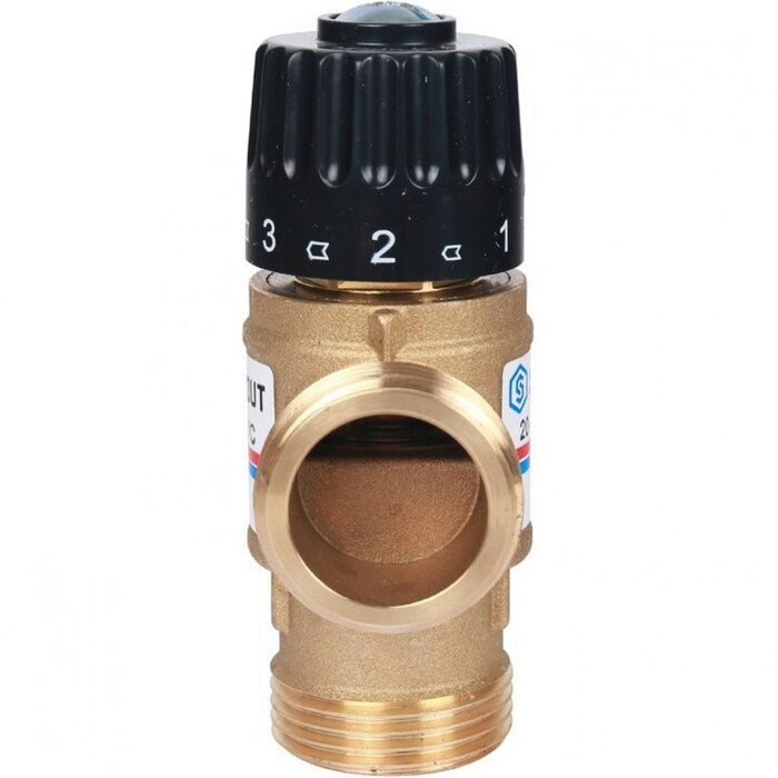 Клапан термостатический смесительный НР 1", 20-43°С, KV 2.5 м3/ч Stout