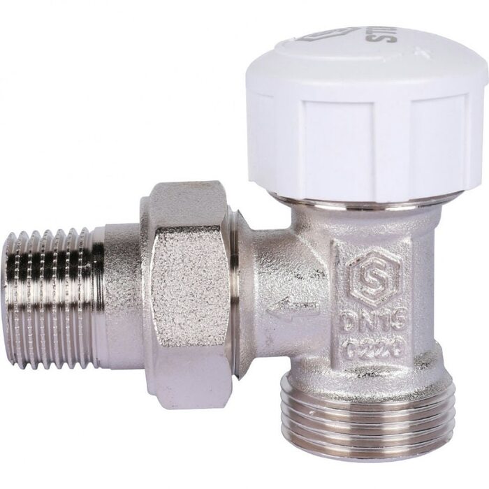 Клапан термостатический угловой 1/2" х 3/4" ЕК Stout
