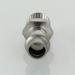 Пресс-муфта с наружной резьбой 18 мм х 1/2"  из нержавеющей стали VTi.901.I.001804 VALTEC (ВАЛТЕК)