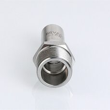 Пресс-вставка с наружной резьбой 15 мм х 1/2"  из нержавеющей стали VTi.906.I.001504 VALTEC (ВАЛТЕК)