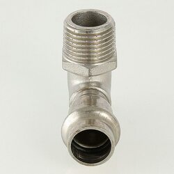 Пресс-угольник с наружной резьбой 15 мм х 1/2"  из нержавеющей стали VTi.953.I.001504 VALTEC (ВАЛТЕК)