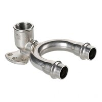 Пресс-водорозетка проходная 15 мм х 1/2"  из нержавеющей стали VTi.954.DI.150415 VALTEC (ВАЛТЕК)