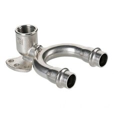 Пресс-водорозетка проходная 15 мм х 1/2"  из нержавеющей стали VTi.954.DI.150415 VALTEC (ВАЛТЕК)