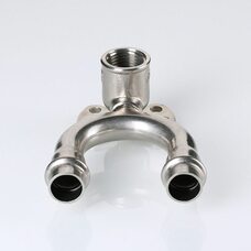 Пресс-водорозетка проходная 15 мм х 1/2"  из нержавеющей стали VTi.954.DI.150415 VALTEC (ВАЛТЕК)