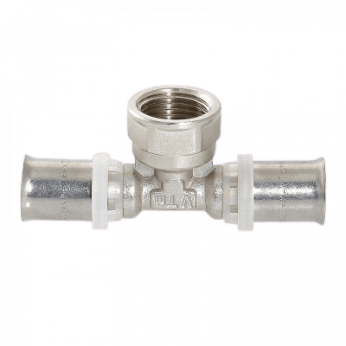 Тройник пресс с внутренней резьбой 20х1/2"х20 Valtec