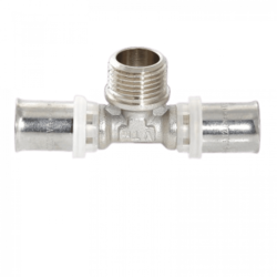 Тройник пресс с наружной резьбой 16х1/2"х16 Valtec