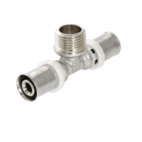 Тройник пресс с наружной резьбой 16х1/2"х16 Valtec