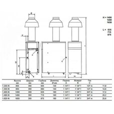 Котел газовый напольный Baxi SLIM 1.400 iN 6E (WSB43140347- Бакси)