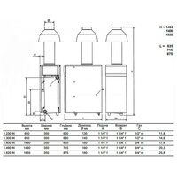 Котел газовый напольный Baxi SLIM 1.490 iN 7E (WSB43149347- Бакси)