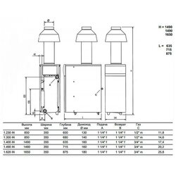 Котел газовый напольный Baxi SLIM 1.490 iN 7E (WSB43149347- Бакси)