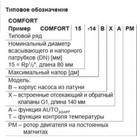 Насос циркуляционный Comfort 15-14 BXA PM Grundfos (97916749 Грундфос)