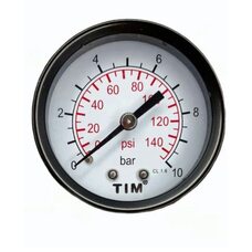 Манометр аксиальный 50 мм 1/4", 0-10 бар TIM
