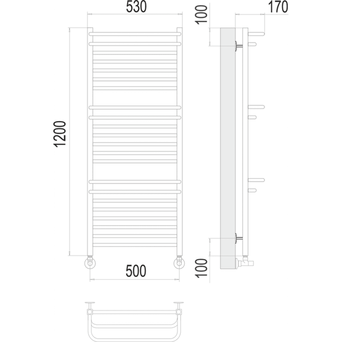 Орион П22 500х1200 Полотенцесушитель TERMINUS