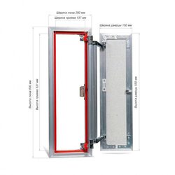 Люк ревизионный под плитку Практика EuroFormat-R алюминиевый 200x600 мм скрытый нажимной