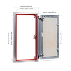 Люк ревизионный под плитку Практика EuroFormat-R алюминиевый 300x600 мм скрытый нажимной