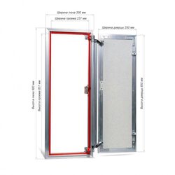 Люк ревизионный под плитку Практика EuroFormat-R алюминиевый 300x900 мм скрытый нажимной