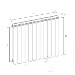 Радиатор АСКОН Organ РПО 80/200 (14 секции, 11,05 м, 240м х 1306м)