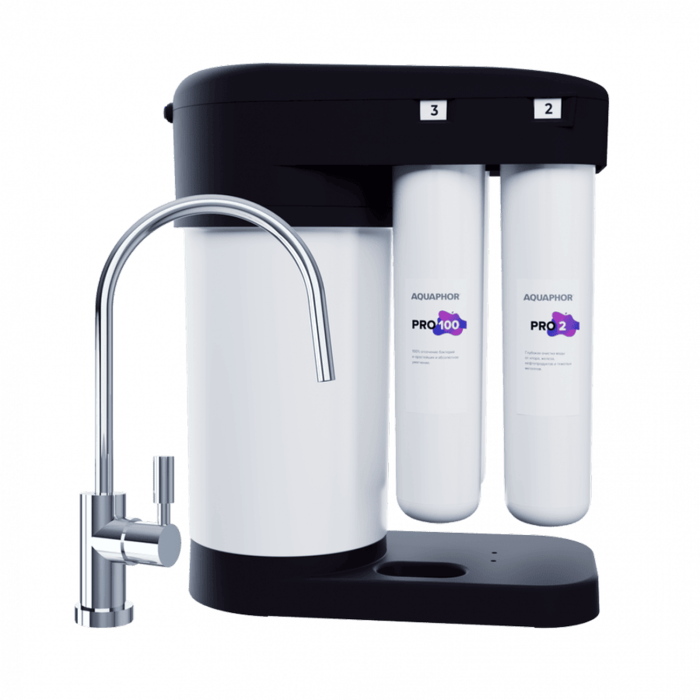 Фильтр под мойкой встраиваемый Аквафор DWM-102S Pro Морион, 1/2” черный 1/2" 510774